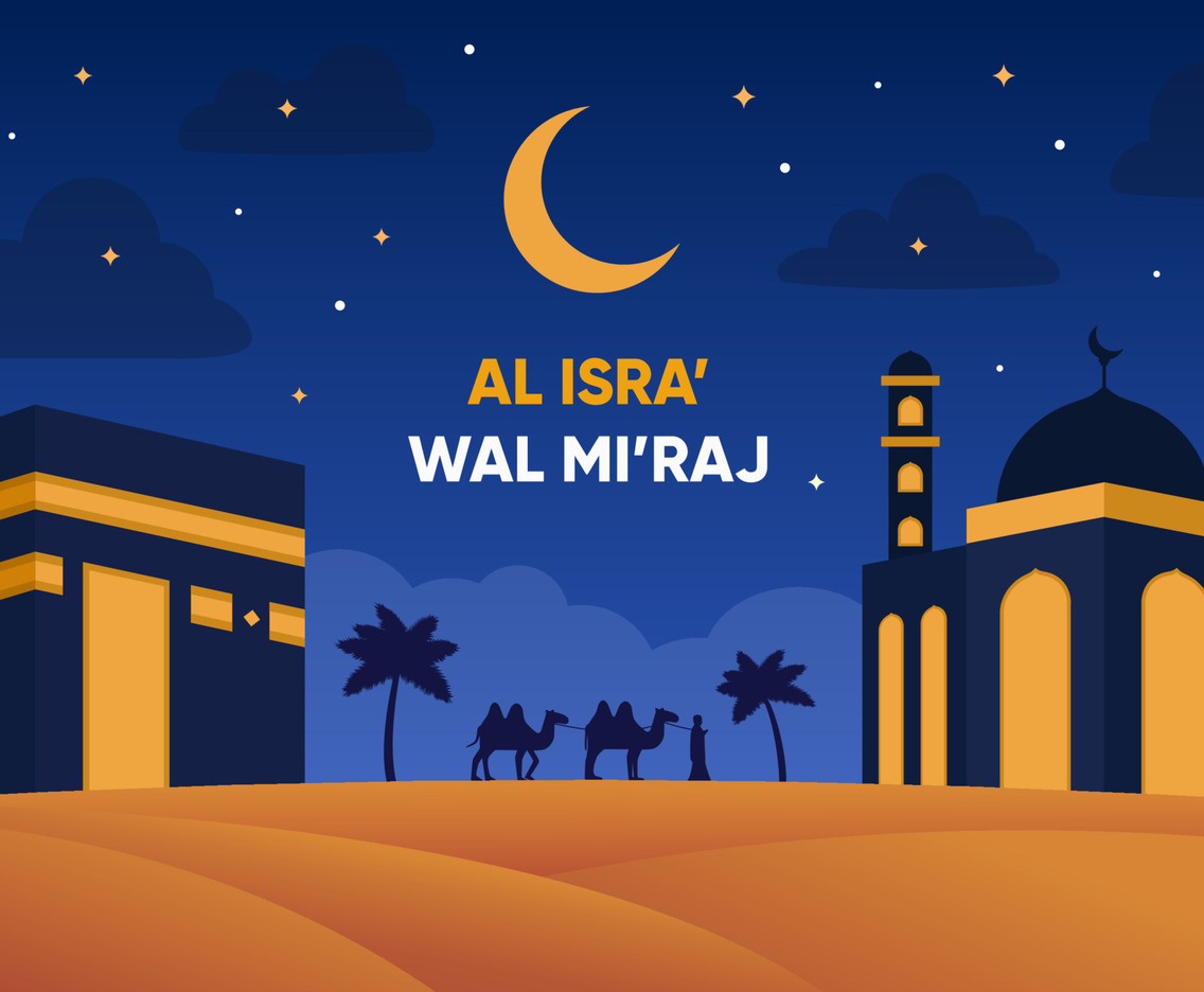 Isra Miraj Celebration Background Design