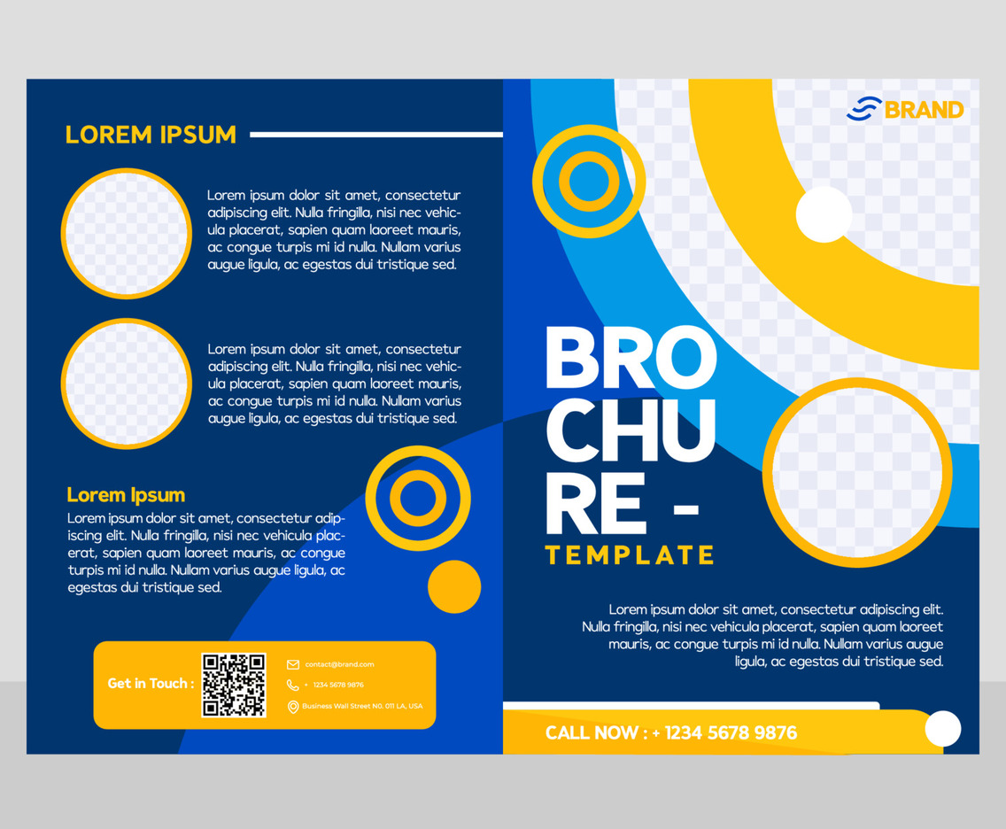 Colorful Modern Brochure Bifold Template for Business