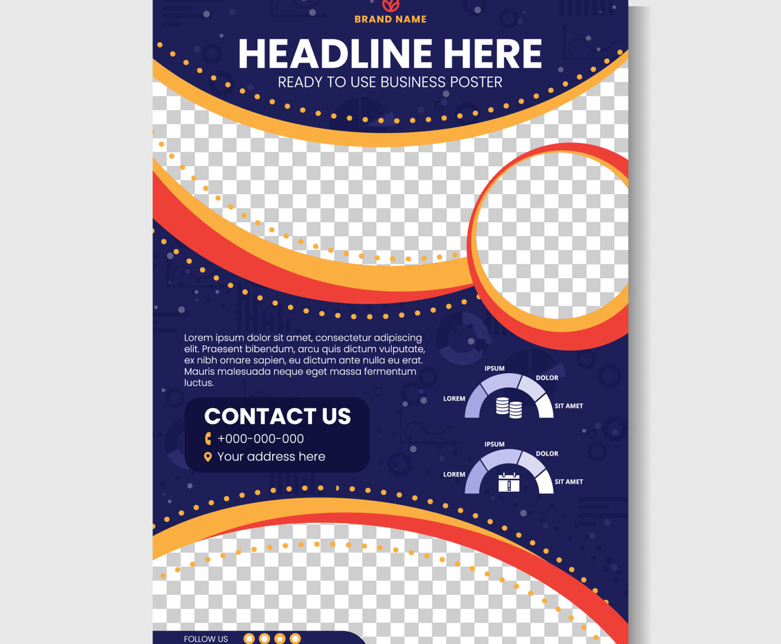Flat Color Business Poster