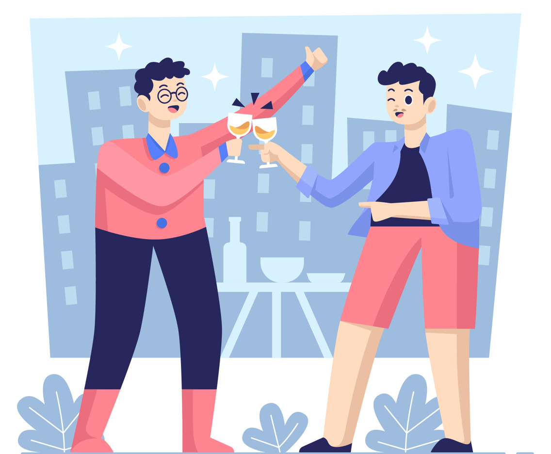 People Toasting Wine Glasses