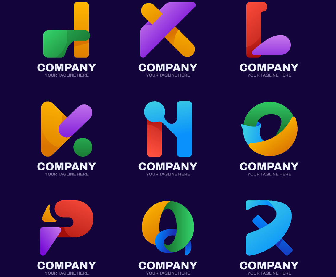 Logo 3D Various Alphabet J-R