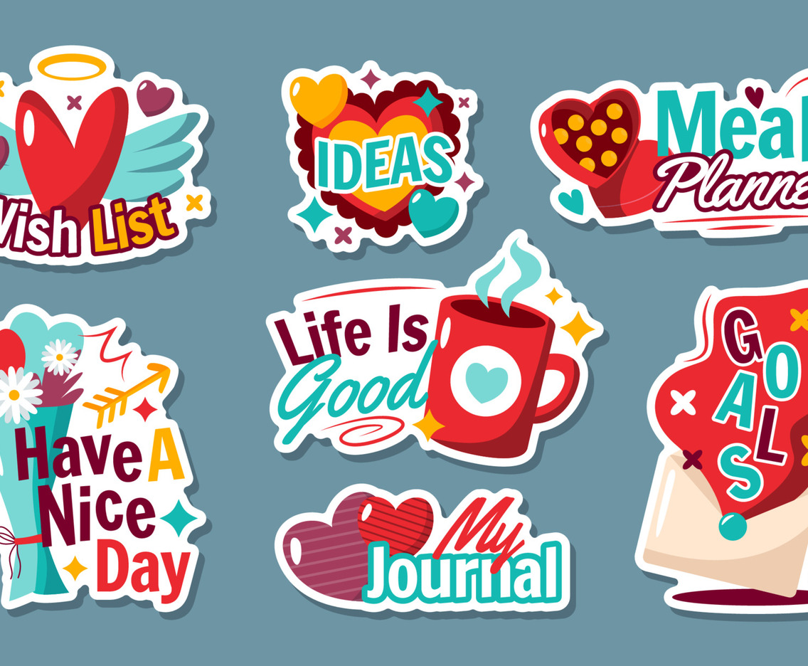 Valentines Journal Sticker