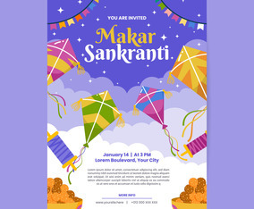 Makar Sankranti Poster Template