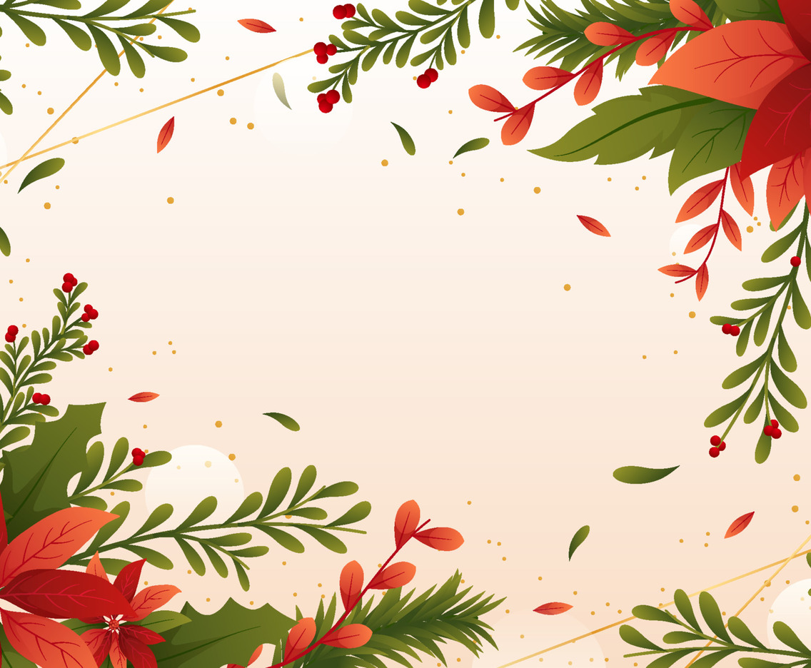 Poinsettias Floral Background