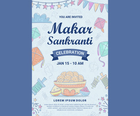 Makar Sankranti Poster Template