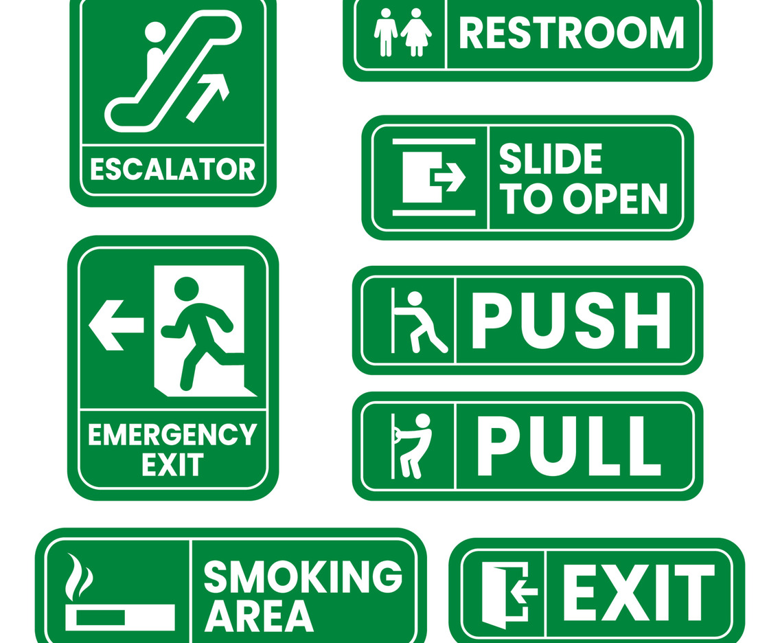 Set of Signage Board