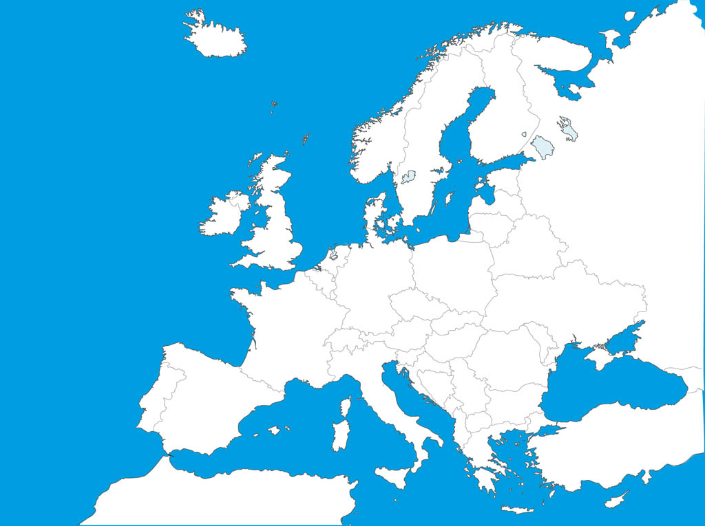 Map Of Europe Template