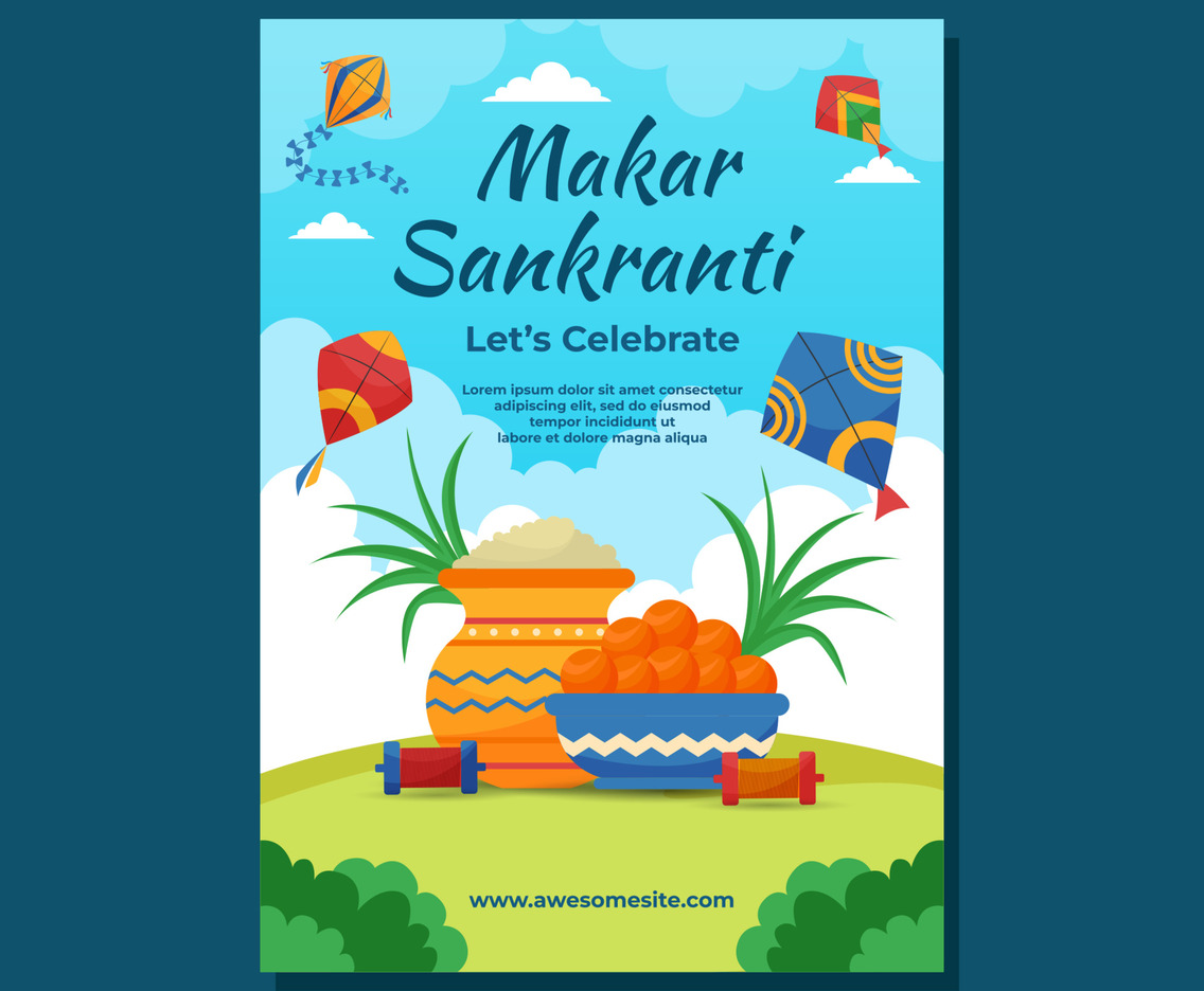 Makar Sankranti Poster Template
