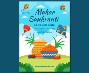Makar Sankranti Poster Template