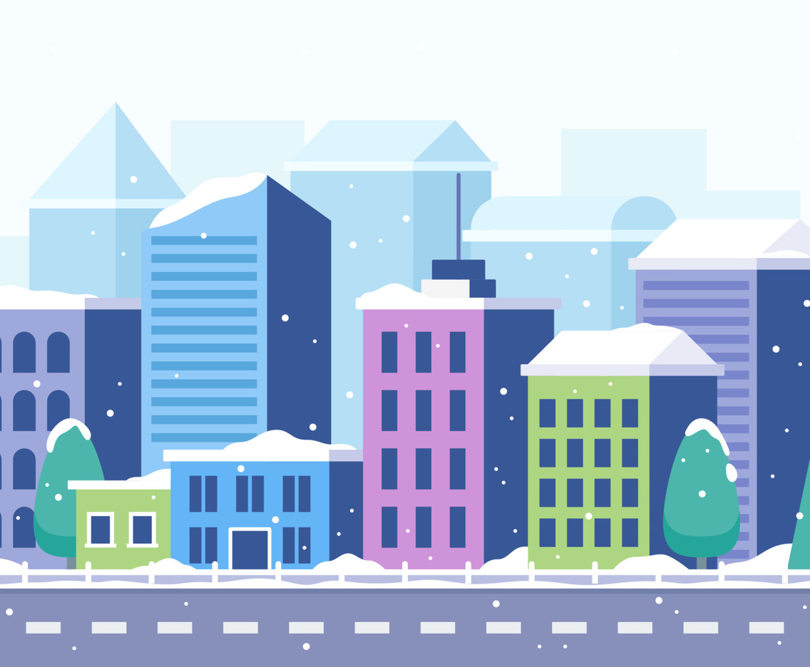 Winter Cityscape Background