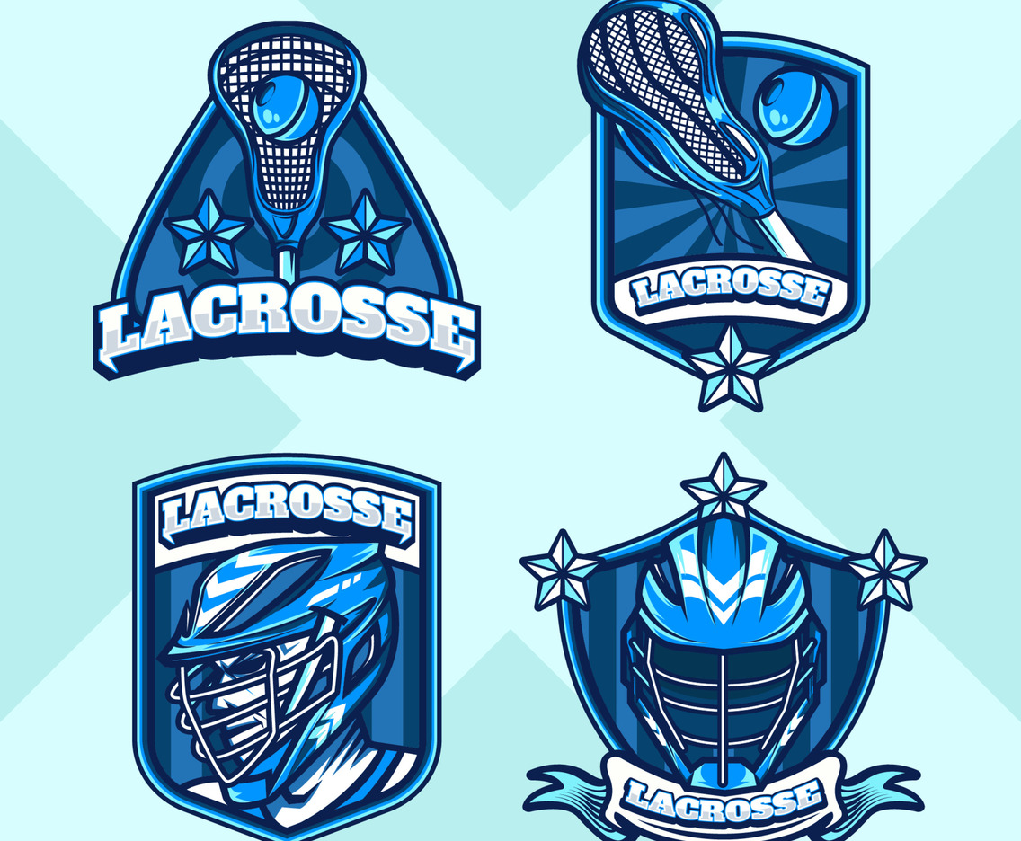 Lacrosse Logo Sport with Blue Colour