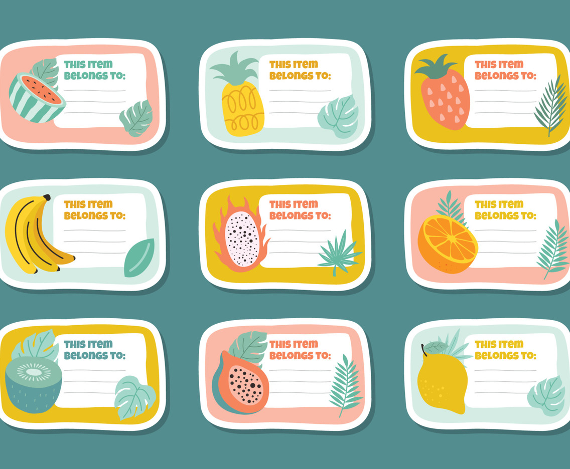 This Item Belongs to Stickers with Fruits Doodle