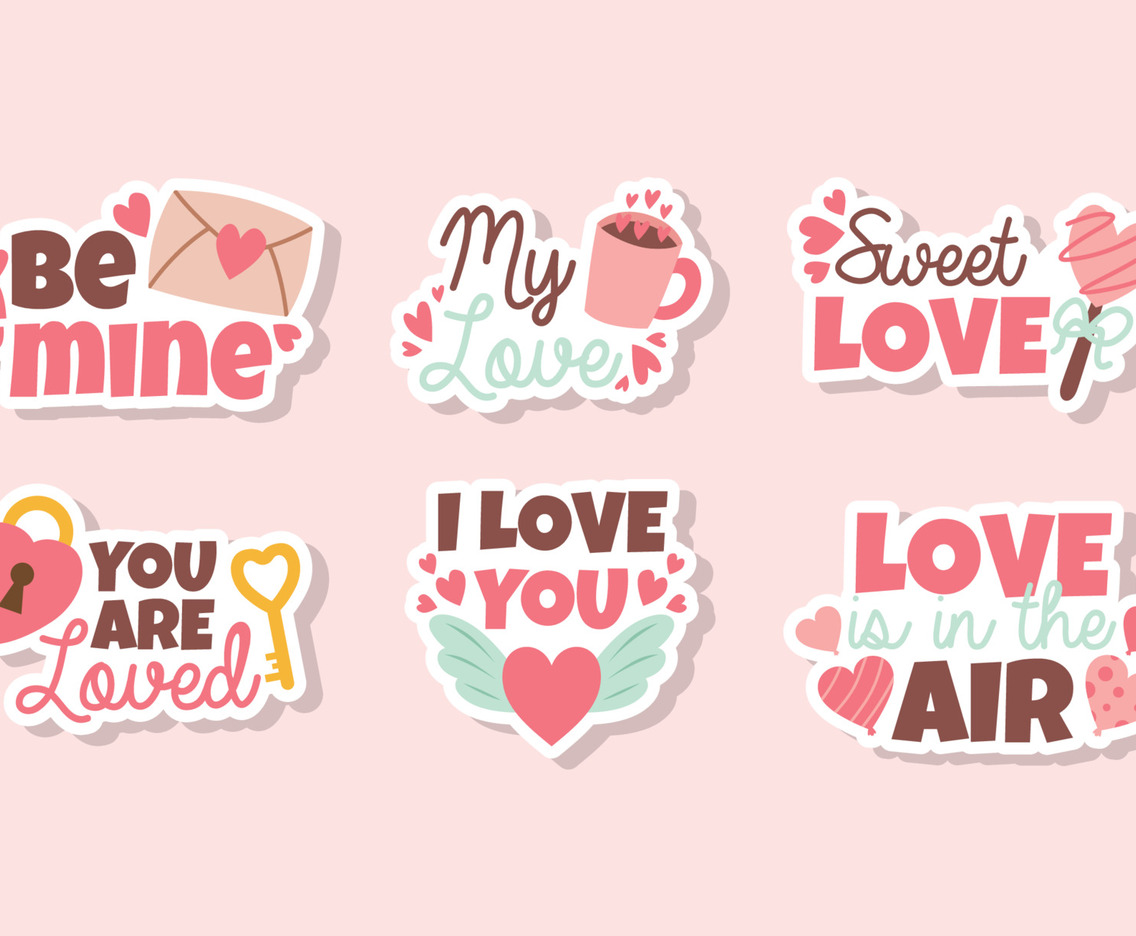 Valentine Chat Doodle Element Sticker Collection