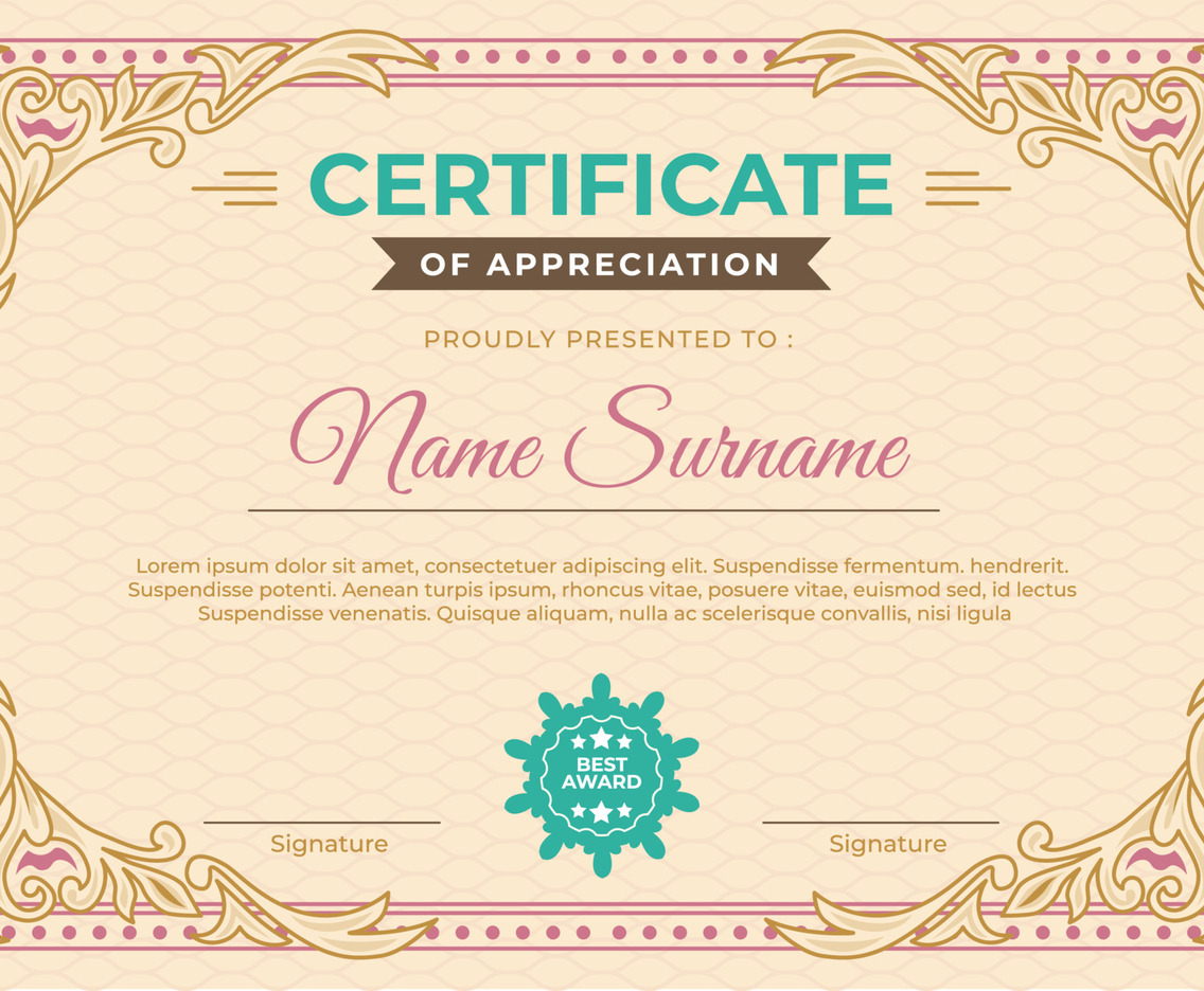 Victorian Classic Certificate Template