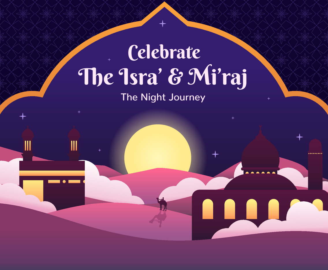 Mosque Background for Isra Miraj