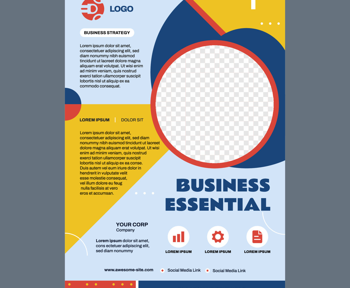 Flat Style Business Essential Poster