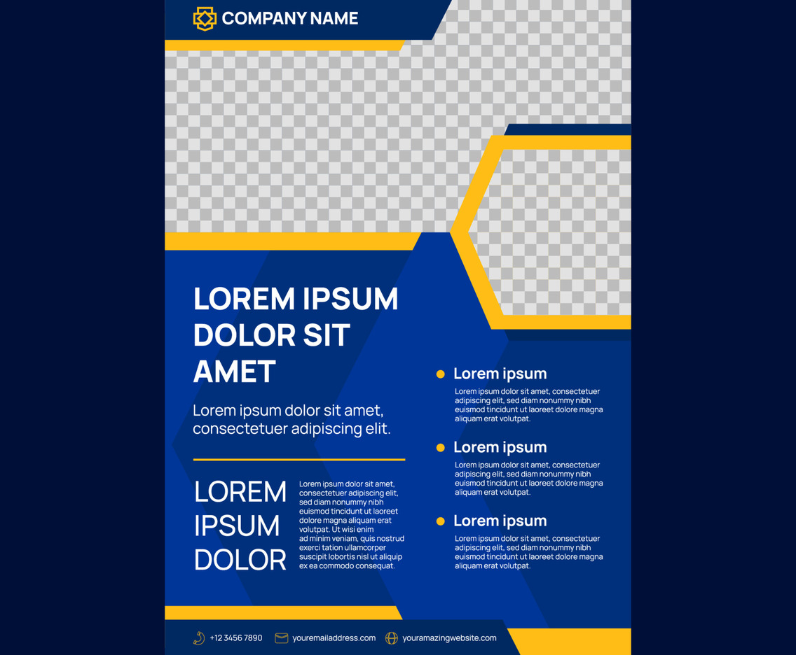 Flat Colored Theme Business Poster