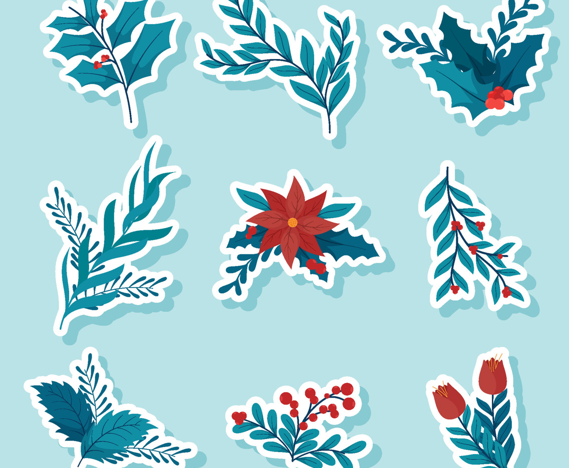 Nature Winter Floral Sticker