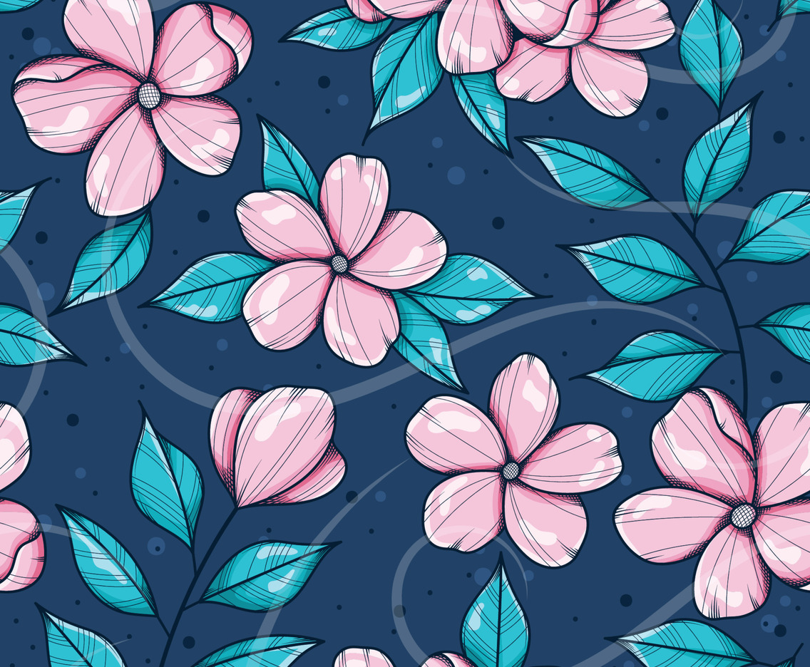 Hand Drawn Floral Seamless Pattern