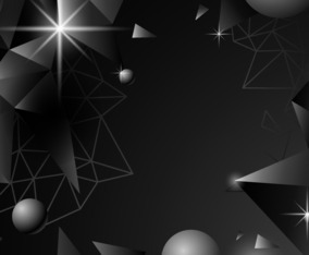 Black Abstract Background with Geometric Concept