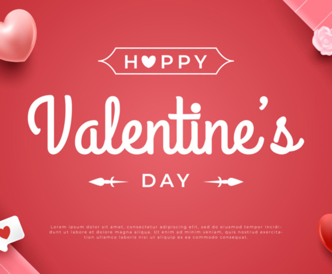 Happy Valentines Day Banner Background