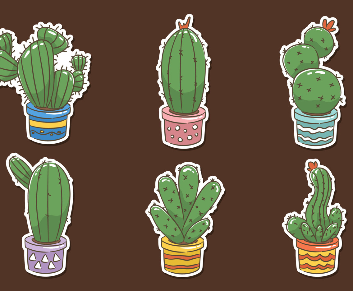 Hand Drawn Cute Cactus Sticker