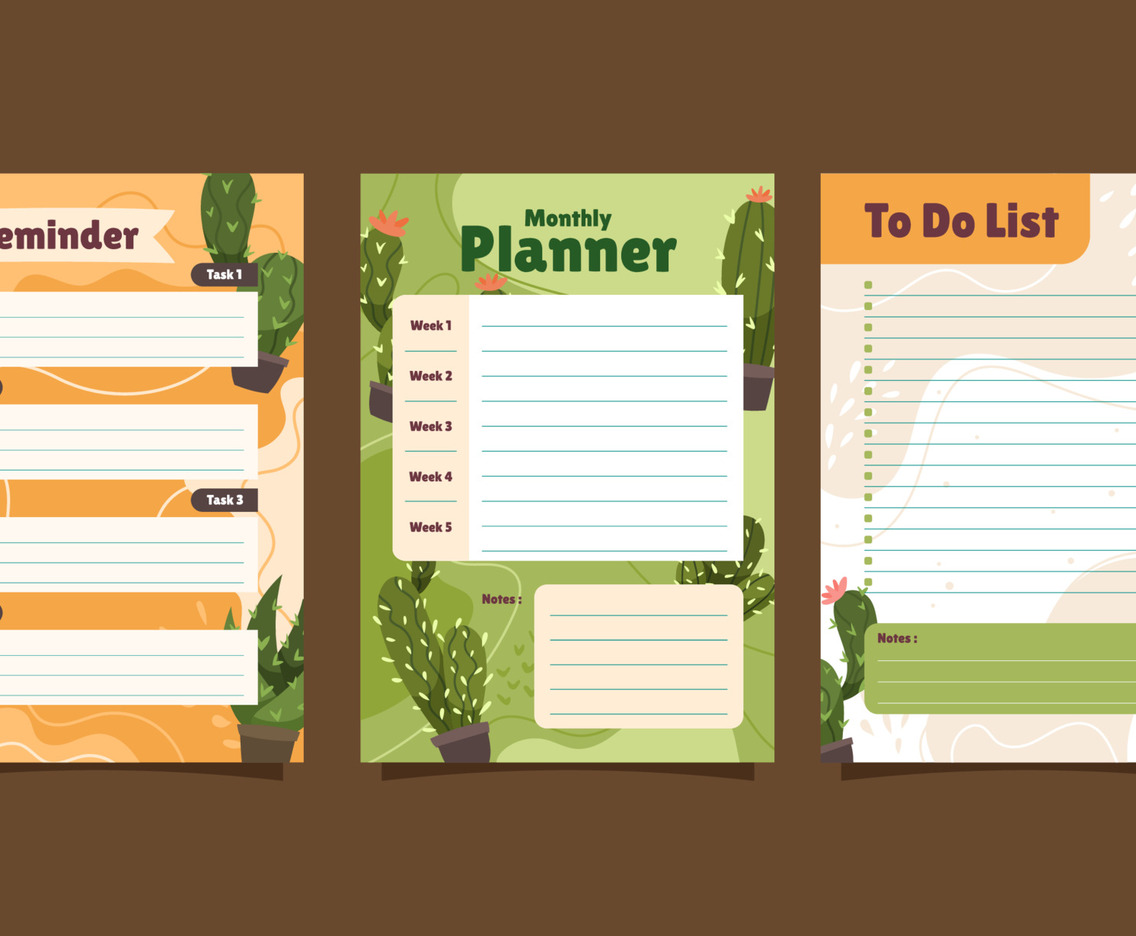 Fun Cactus Journal Template List