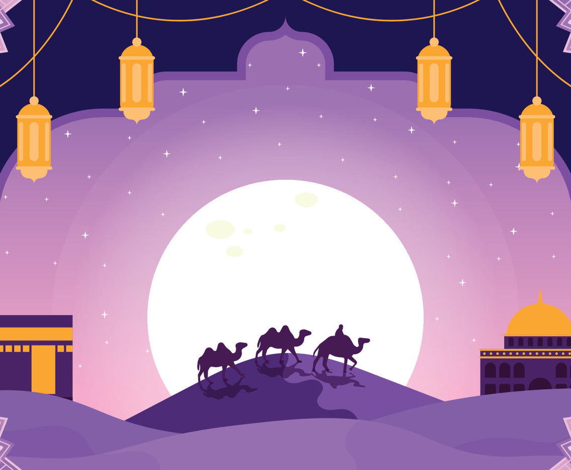 Isra miraj Illustration