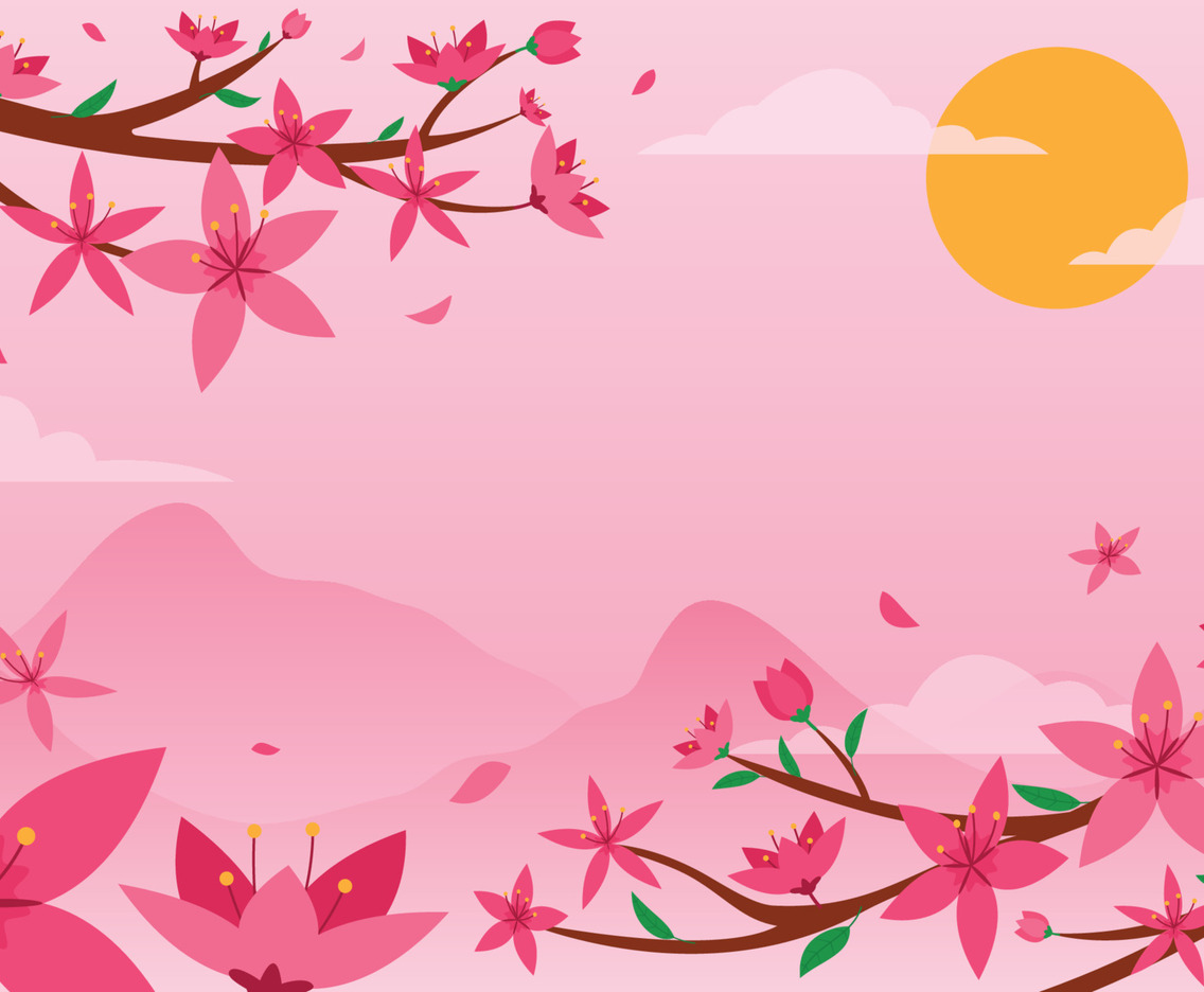 Booming Pink Peach Blossom Flower