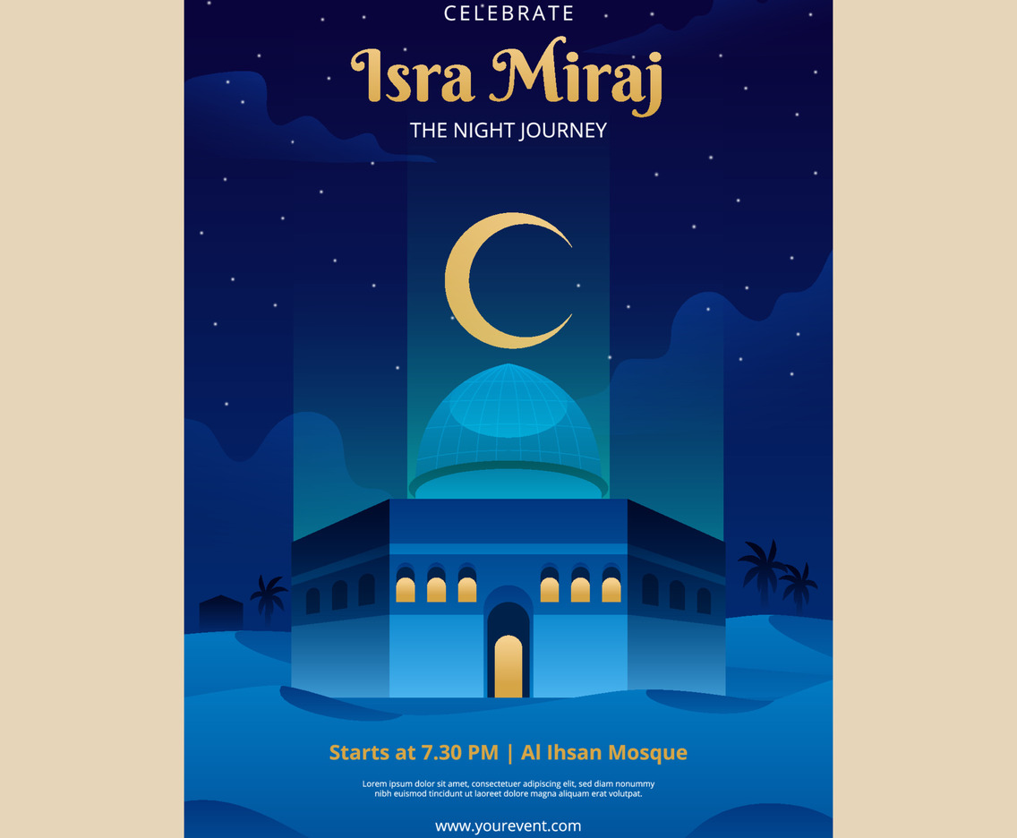 Isra Miraj Poster Template