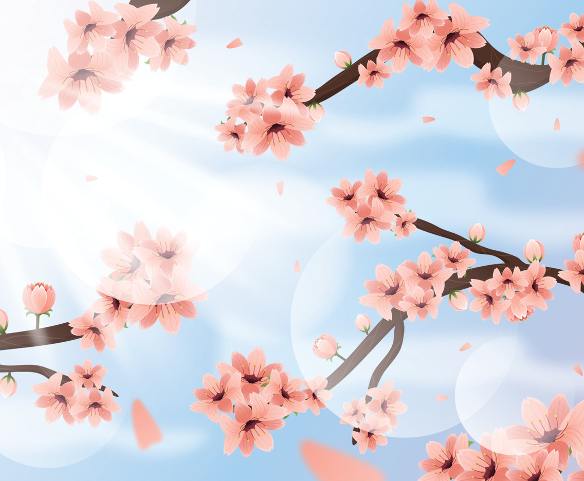 Peach Blossom Background