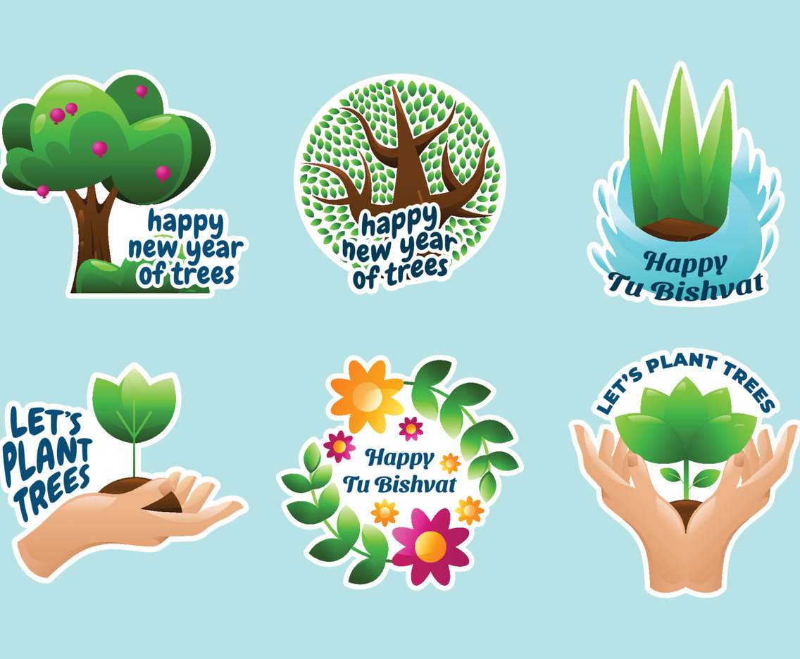 Set of Tu Bishvat Fertivity Sticker