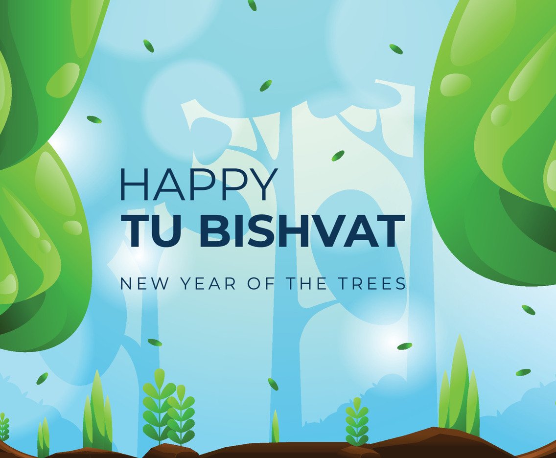 Tu Bishvat Fertivity Background Template