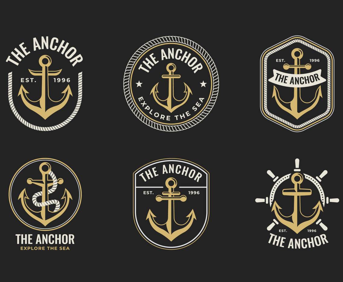 Vintage Anchor Logo Set