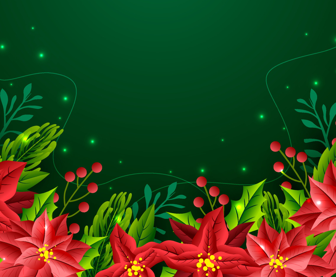 Poinsettias Floral Background
