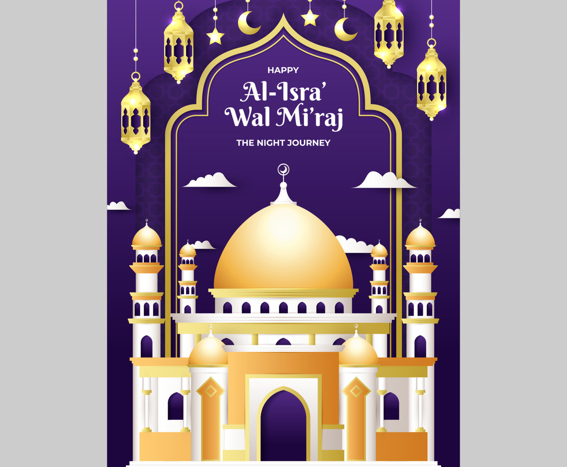 Happy Isra Miraj Poster Template