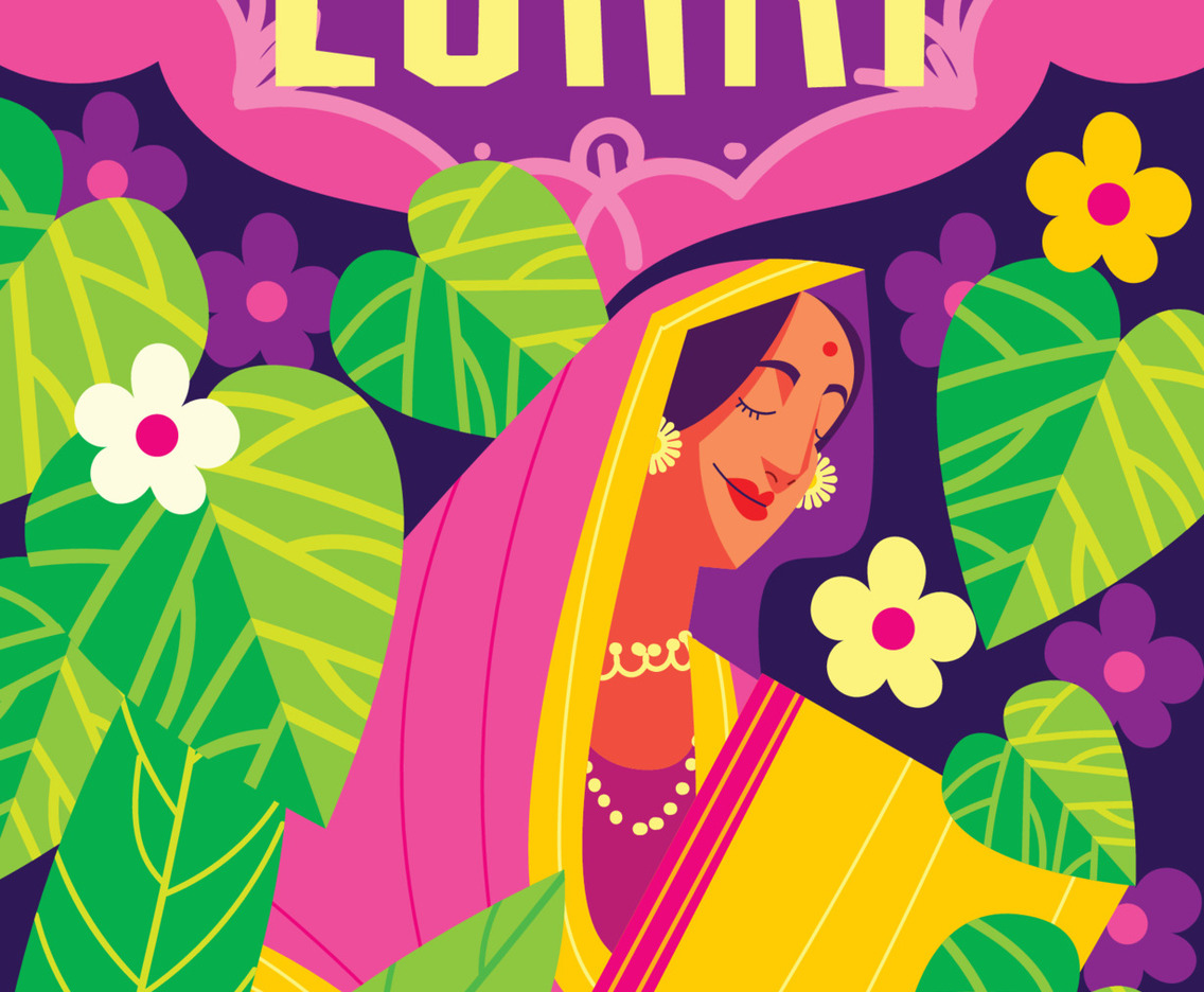 India Woman Celbrating Lohri Day