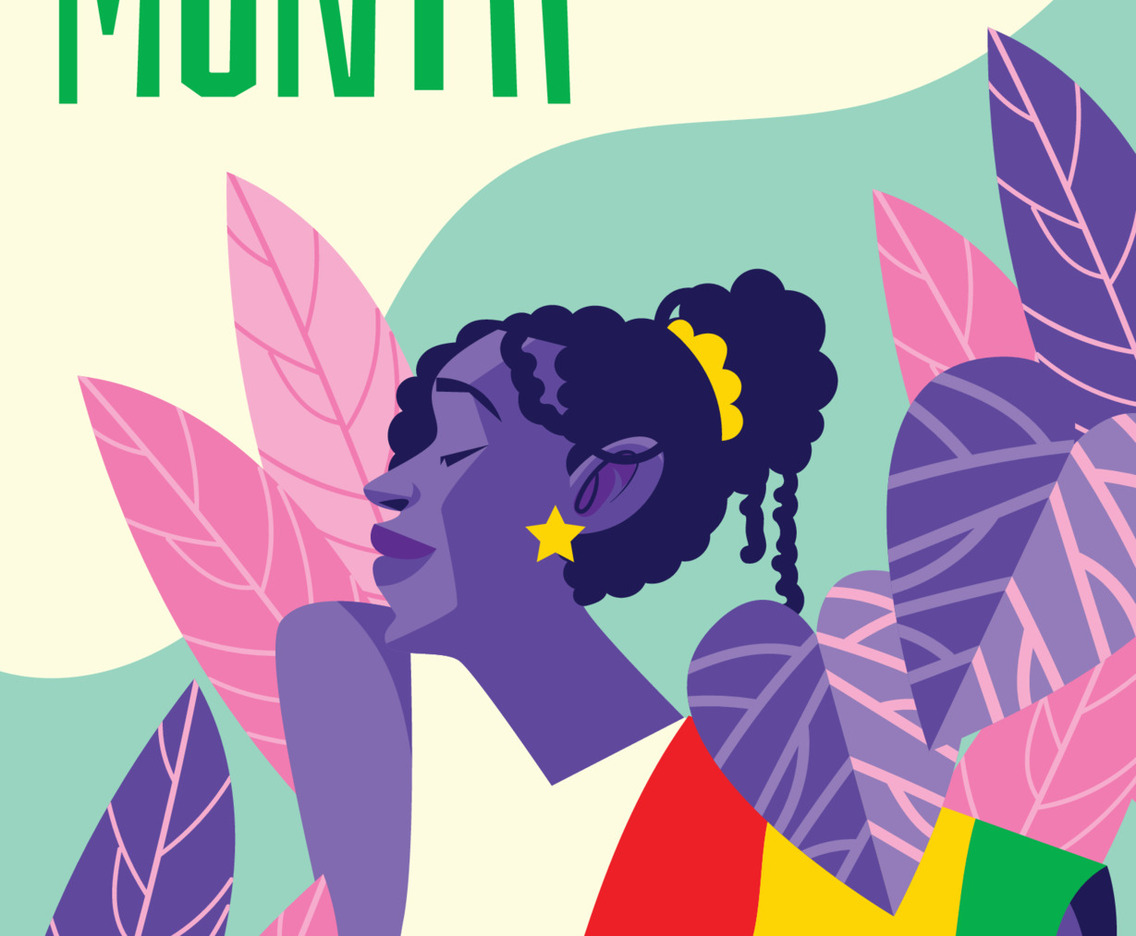 Young and Beautiful African Girl in Black History Month Day
