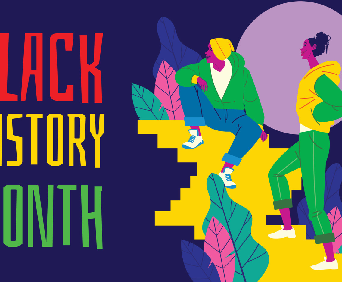 Two Smart and Active African Teenagers in Black History Month