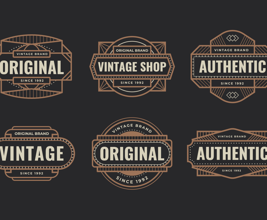Vintage Badge Set
