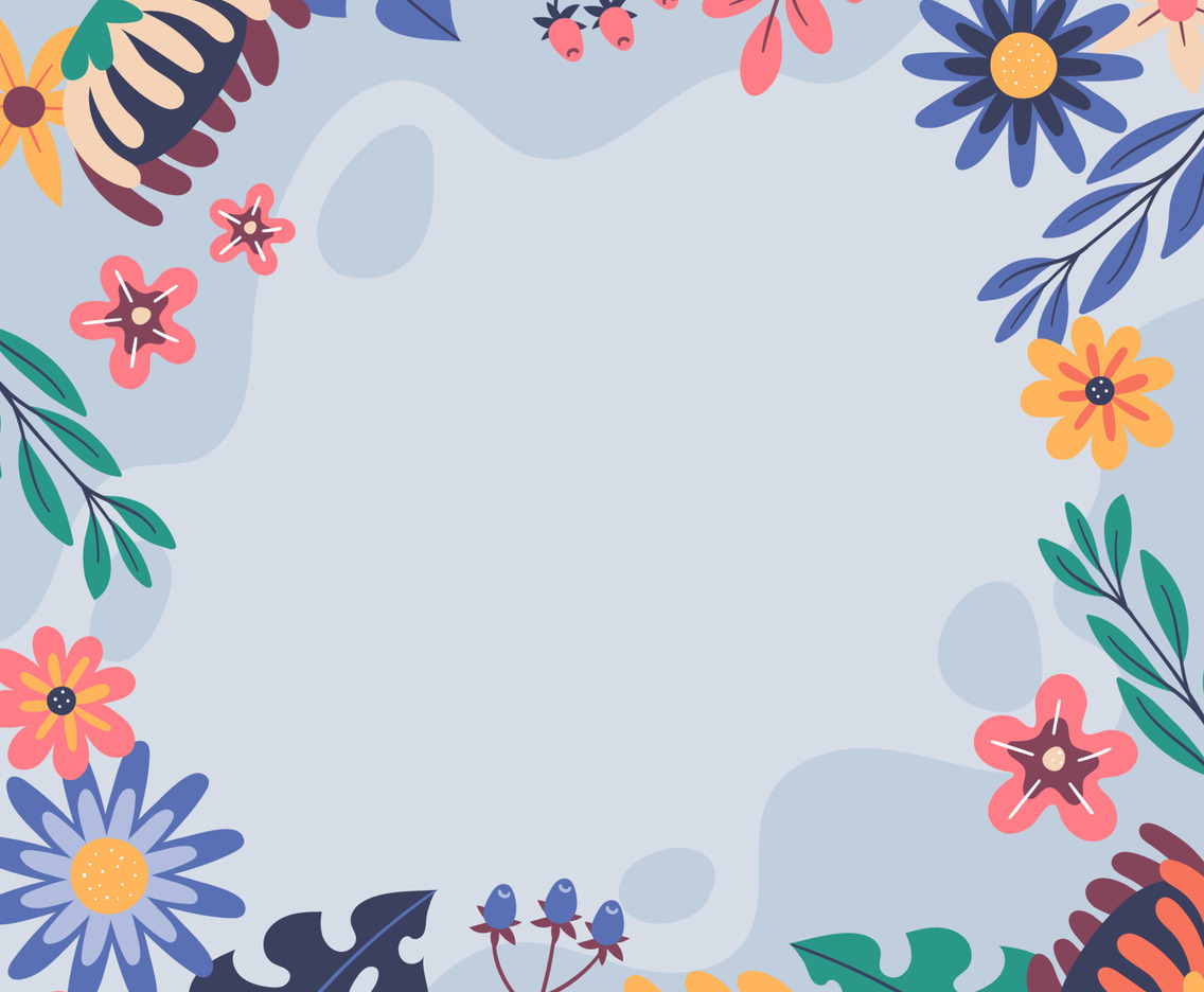Hand Drawn Spring Floral Background