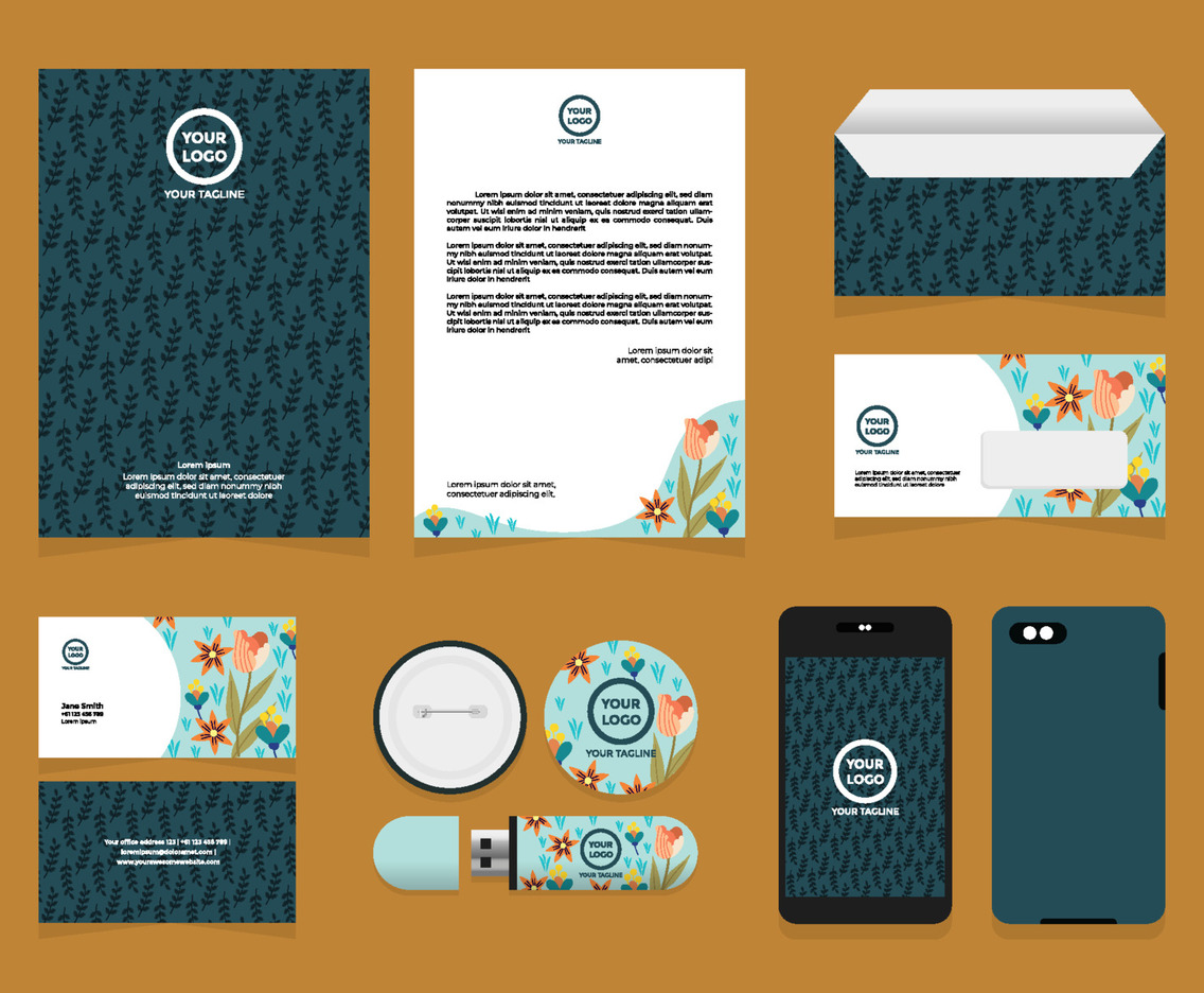 Floral Business Set Corporate Template