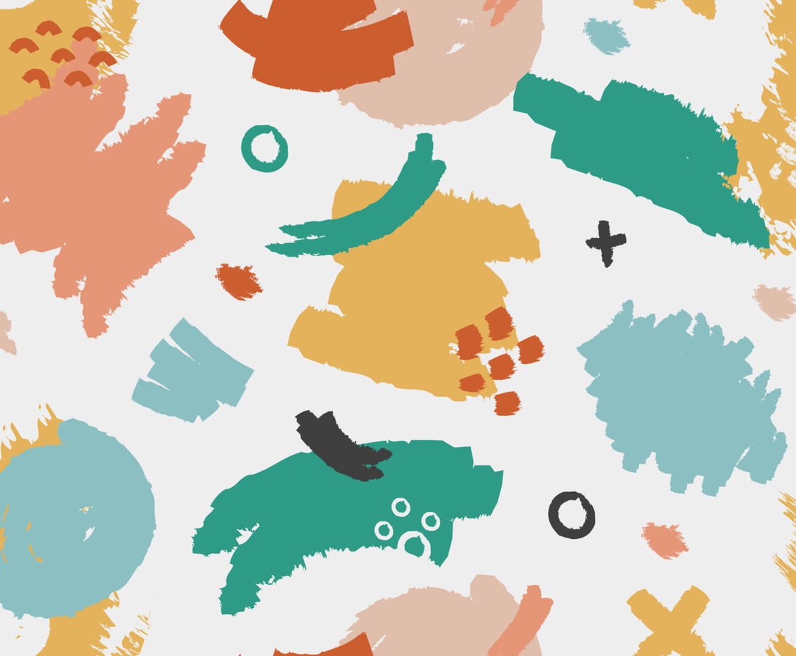 Colorful Handdrawn Brush Stroke Seamless Pattern
