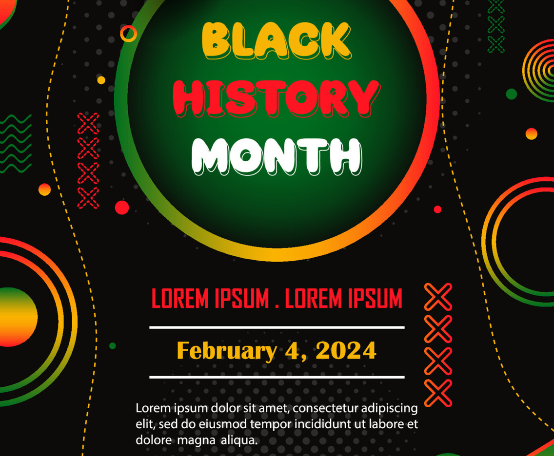 Abstract Black History Month Poster