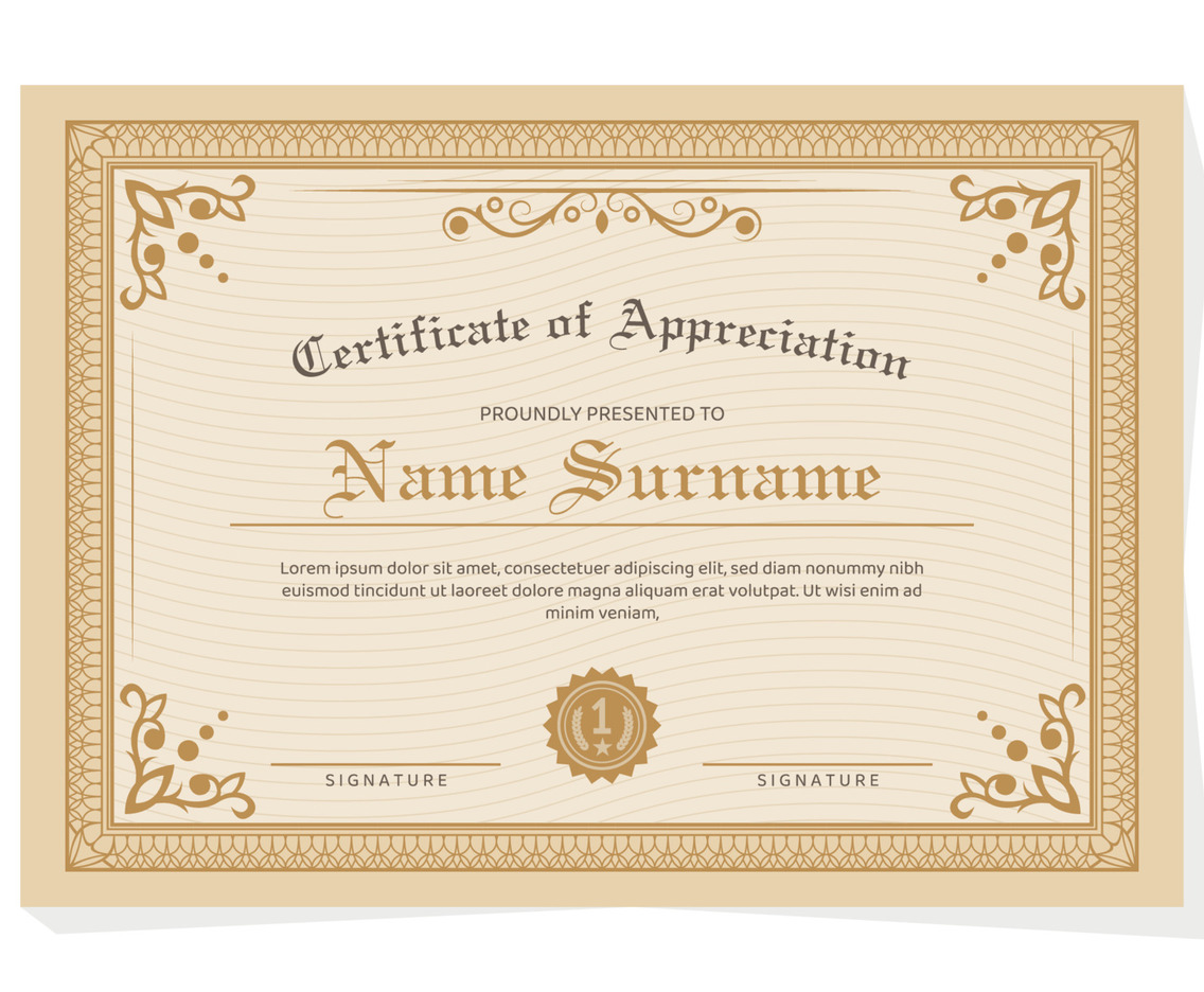 Victorian Classic Certificate Design