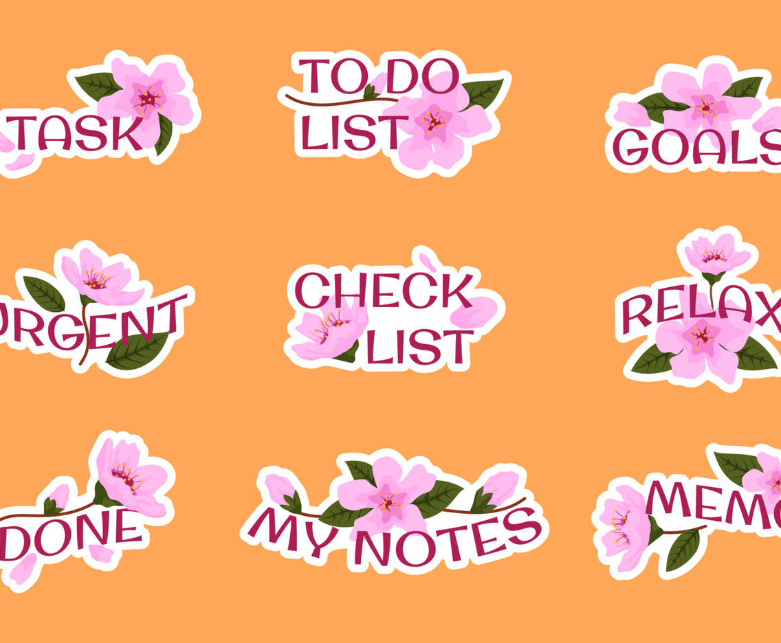 Peach Blossom Journal Sticker Collection