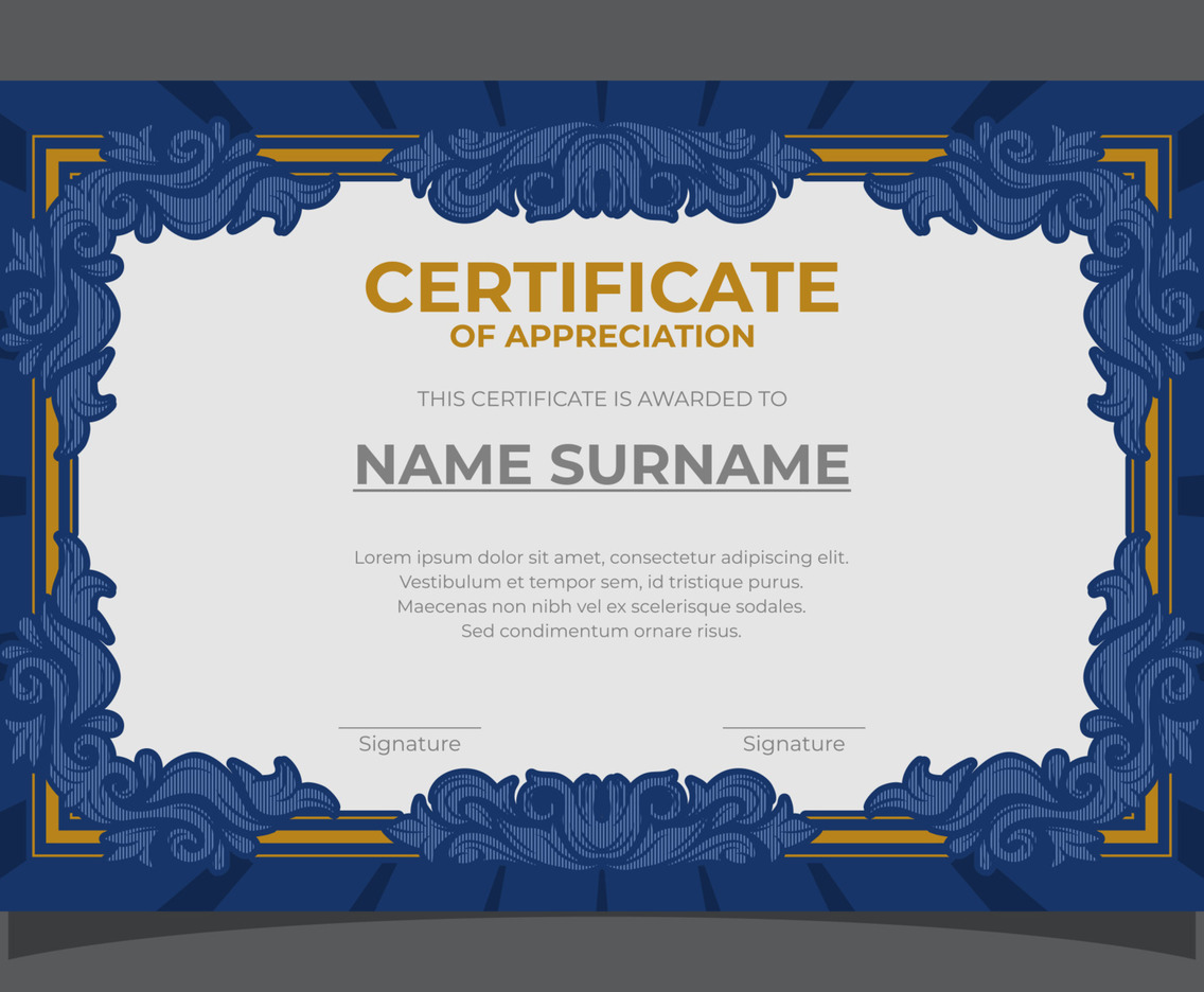 Victorian Certificate of Appreciation Template