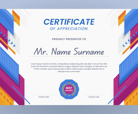 Flat Modern Certificate Concept Vector Art & Graphics | freevector.com