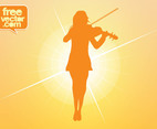 Violin Girl Vector