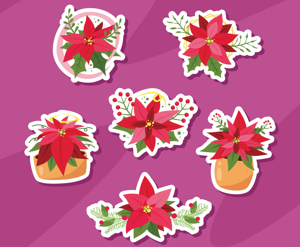 Poinsettias Sticker Collection